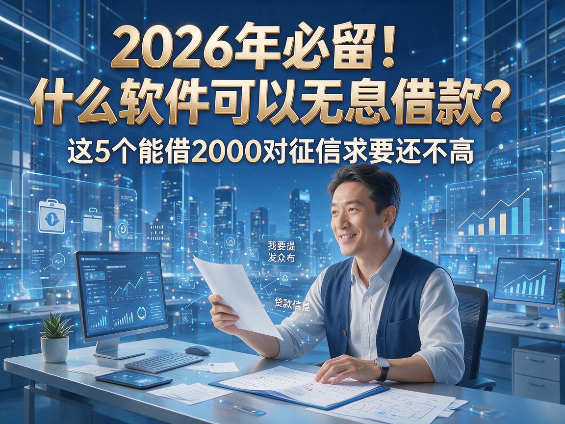 2026年必留！什么软件可以无息借款？这5个能借2000对征信要求还不高