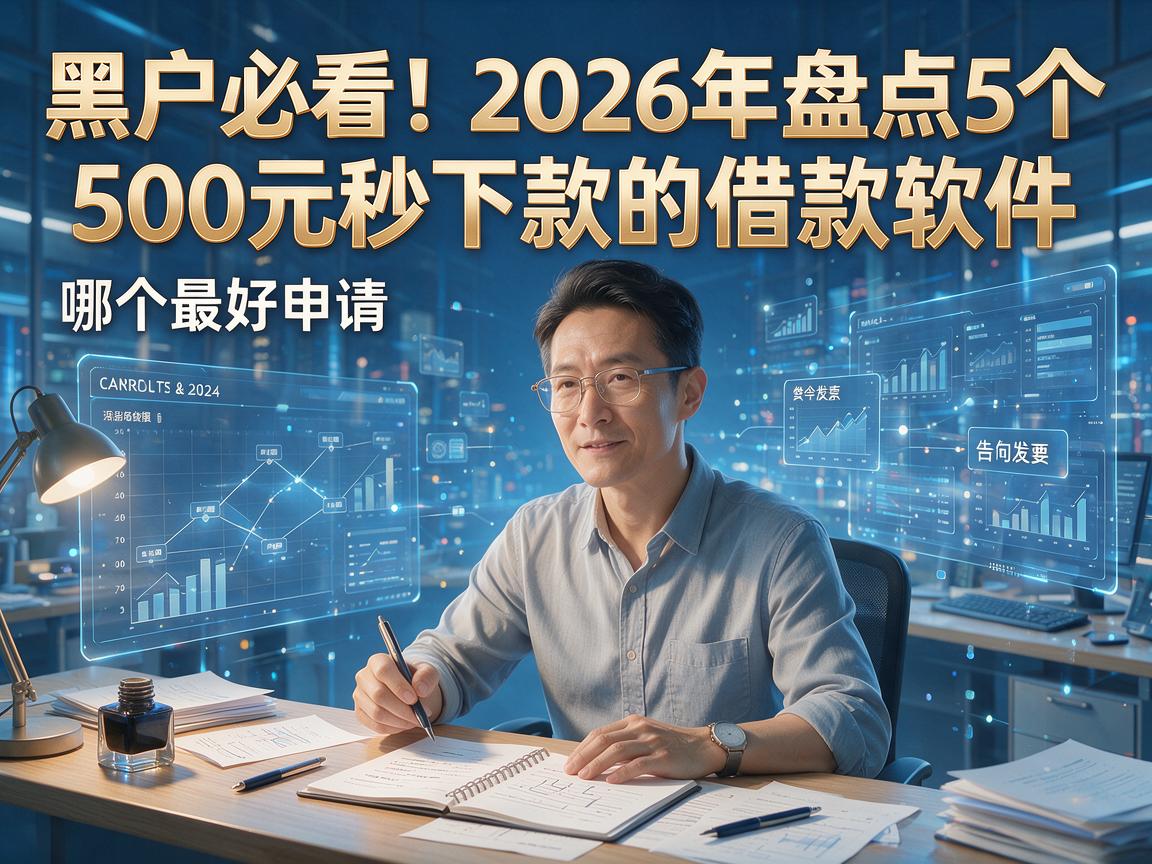 黑户必看!2026年盘点5个500元秒下款的借款软件,哪个最好申请?