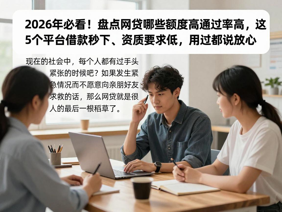 2026年必看！盘点网贷哪些额度高通过率高，这5个平台借款秒下、资质要求低，用过都说放心
