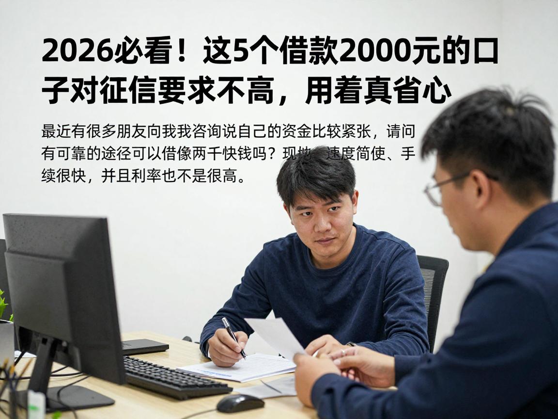 2026必看!这5个借款2000元的口子对征信要求不高,用着真省心