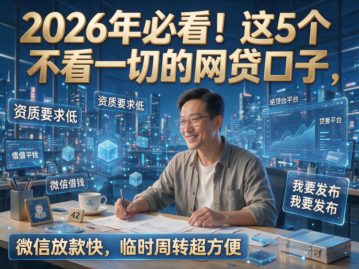 2026年必看！这5个不看一切的网贷口子，资质要求低、微信放款快，临时周转超方便