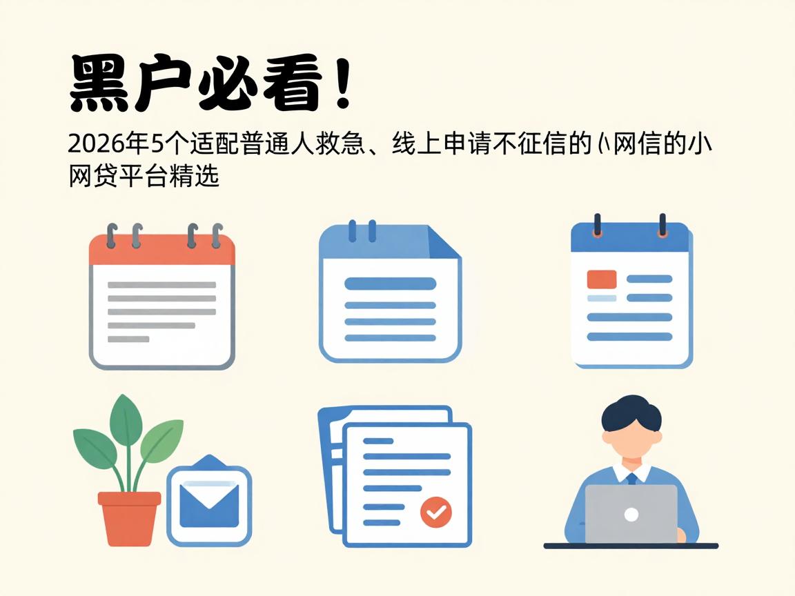 黑户必看！2026年5个适配普通人救急、线上申请不上征信的小网贷平台精选