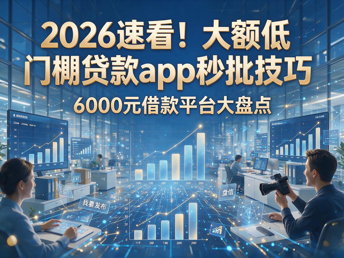 2026速看！大额低门槛贷款app秒批技巧，6000元借款平台大盘点