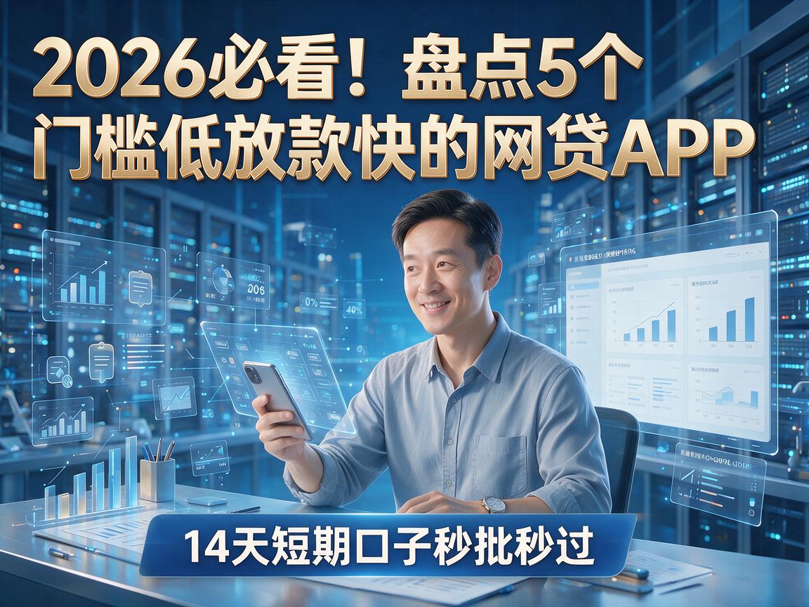 2026必看！盘点5个门槛低放款快的网贷APP，14天短期口子秒批秒过