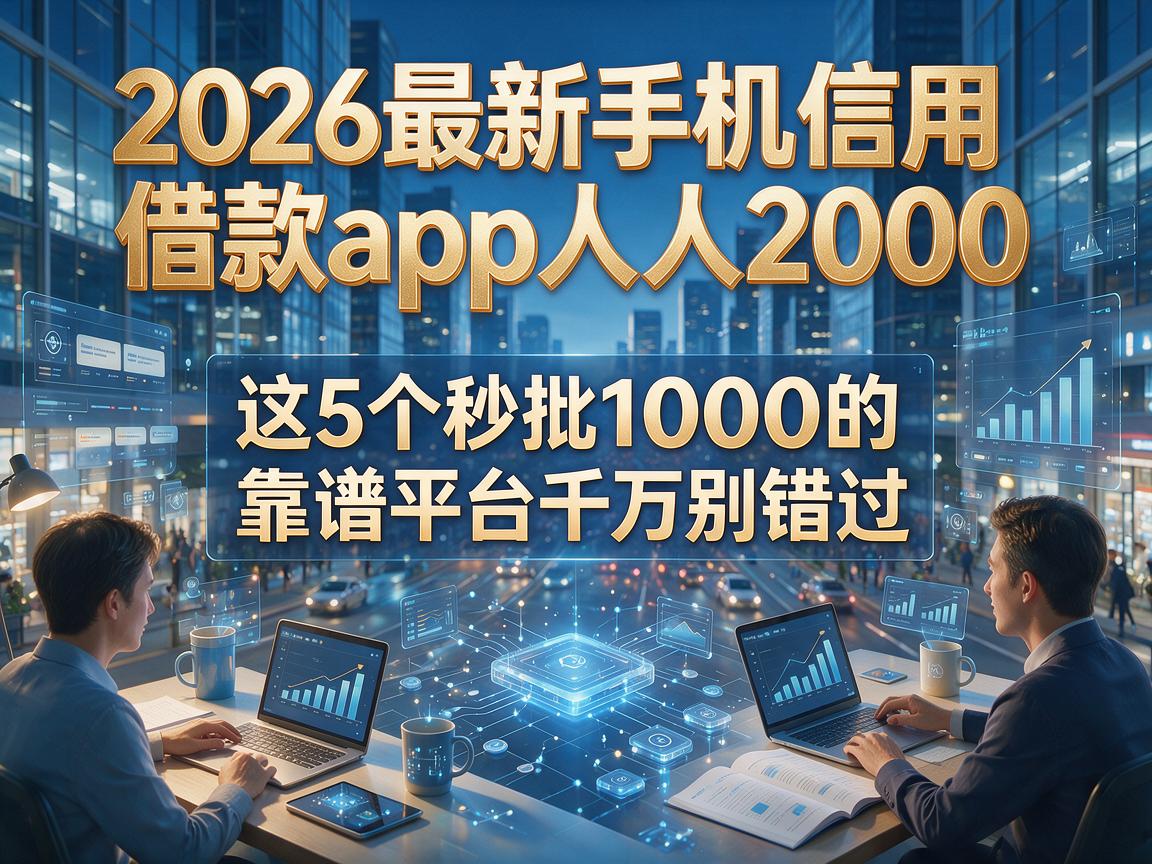 2026最新手机信用借款app人人2000，这5个秒批1000的靠谱平台千万别错过