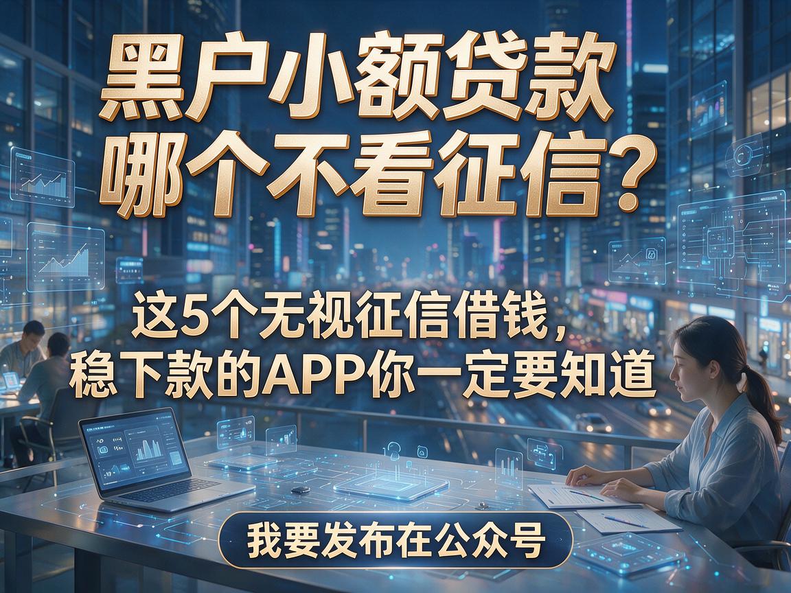 黑户小额贷款哪个不看征信?这5个无视征信借钱稳下款的APP你一定要知道