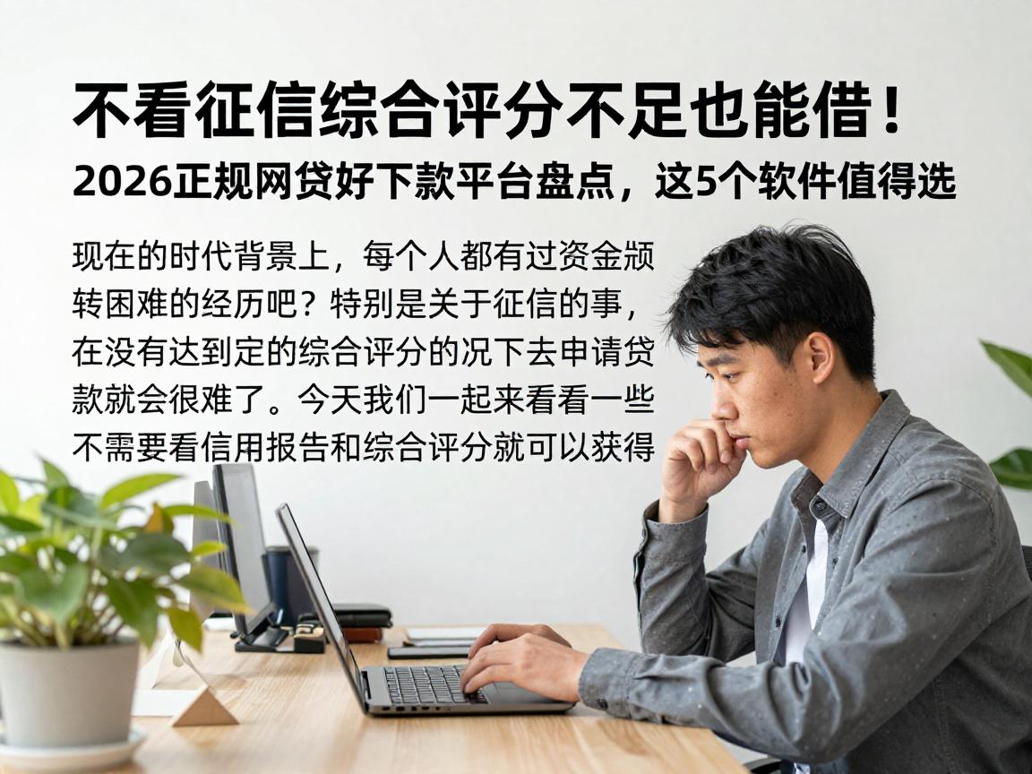 不看征信综合评分不足也能借！2026正规网贷好下款平台盘点，这5个软件值得选