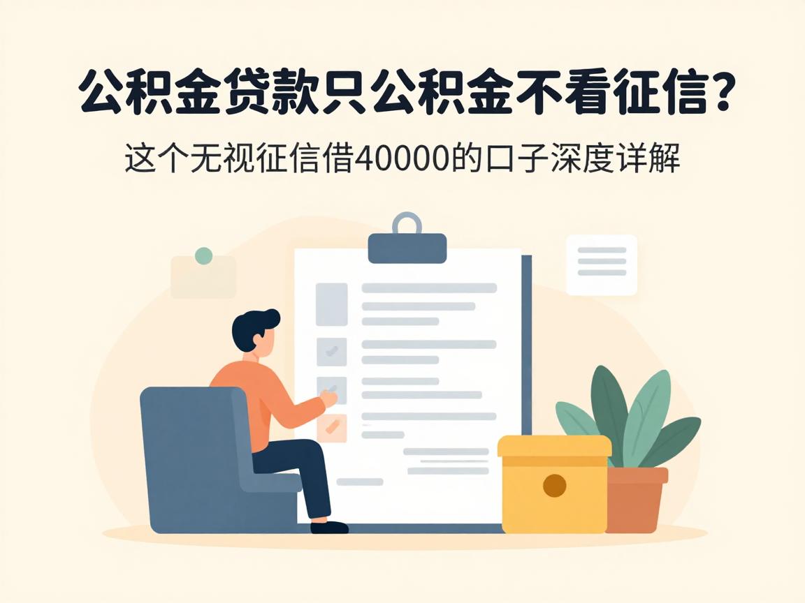公积金贷款只看公积金不看征信?这5个无视征信借40000的口子深度详解