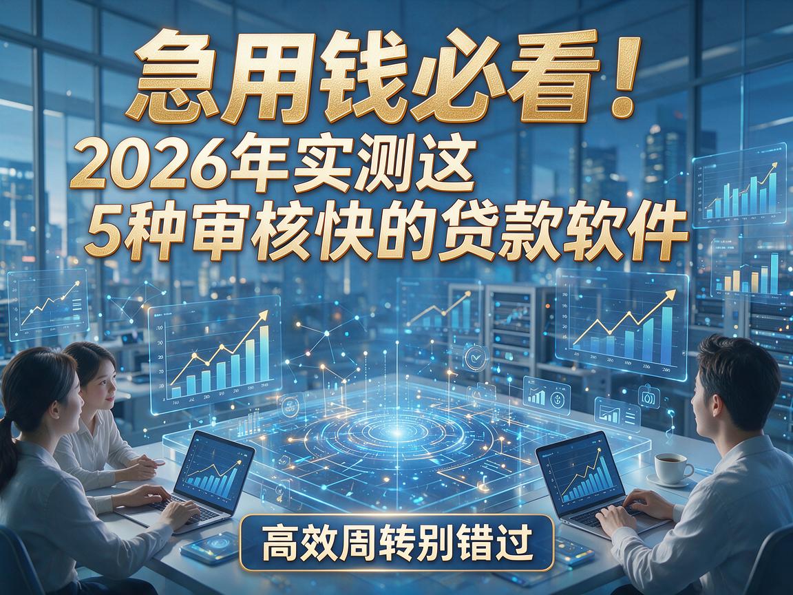 急用钱必看！2026年实测这5种审核快的贷款软件，高效周转别错过
