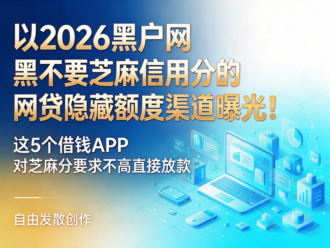 2026黑户网黑不要芝麻信用分的网贷隐藏额度渠道曝光！这5个借钱APP对芝麻分要求不高直接放款