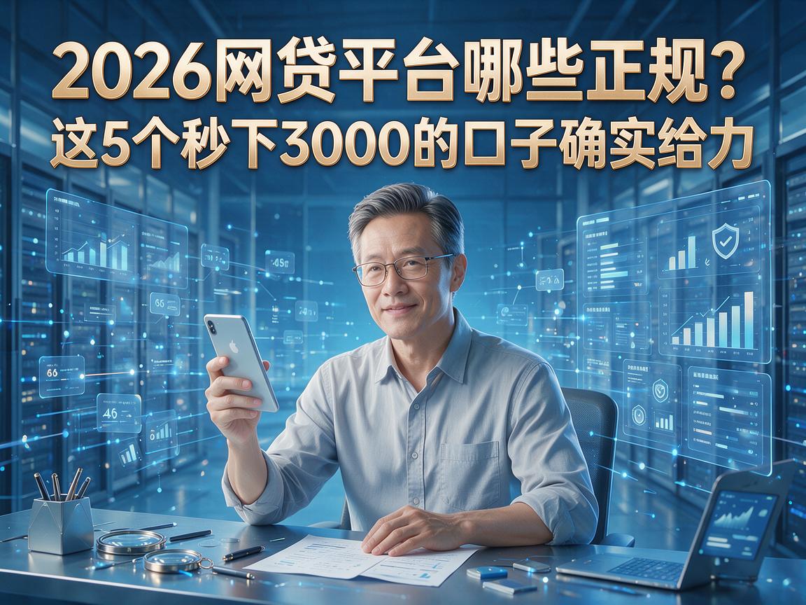 2026网贷平台哪些正规?这5个秒下3000的口子确实给力!