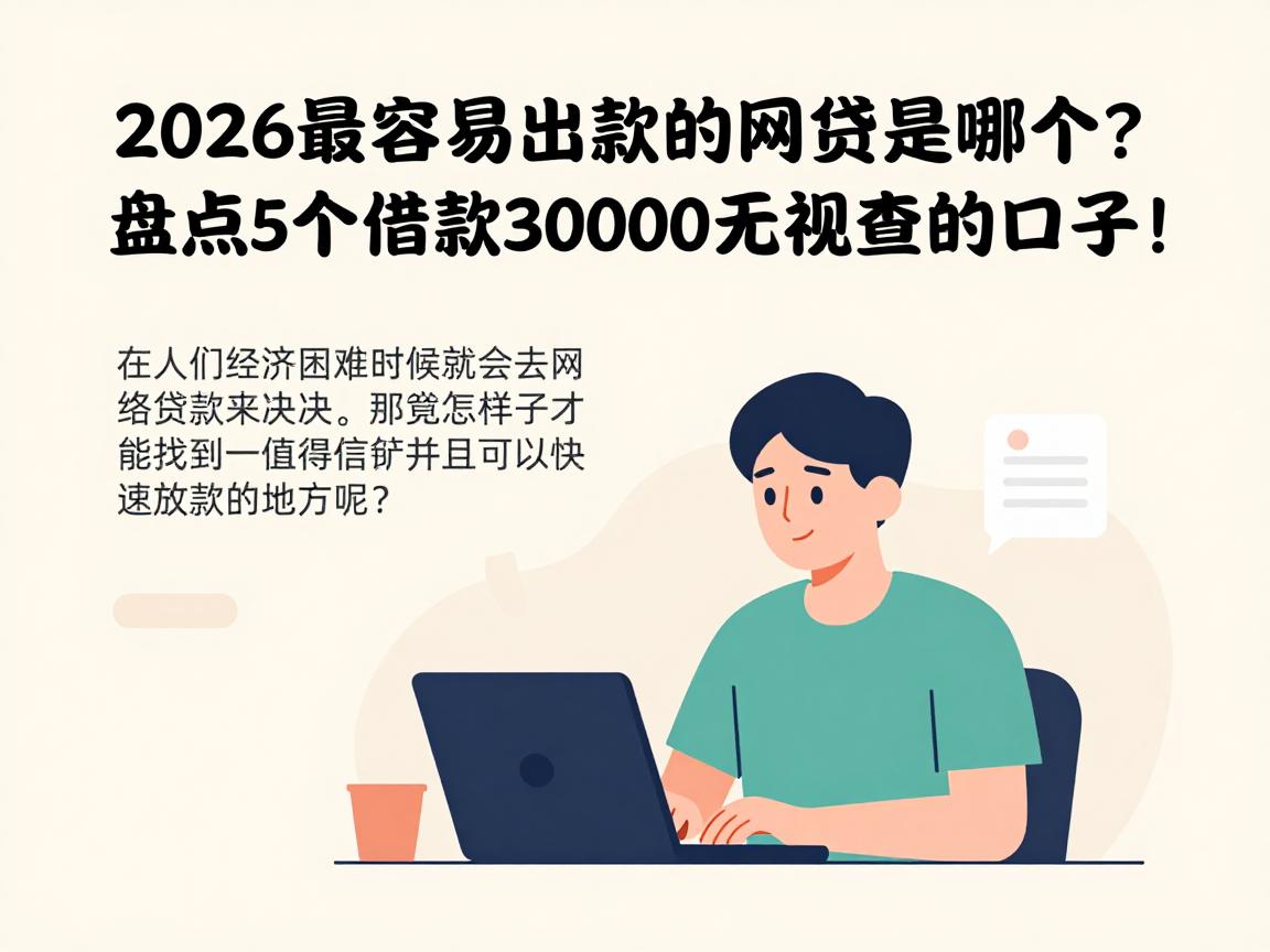 2026最容易出款的网贷是哪个？盘点5个借款30000无视查的口子！