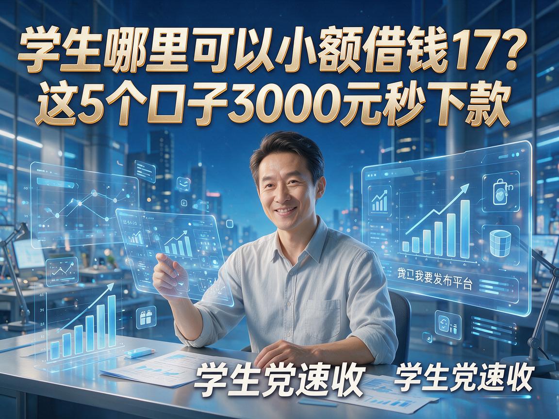 学生哪里可以小额借钱17？这5个口子3000元秒下款，学生党速收