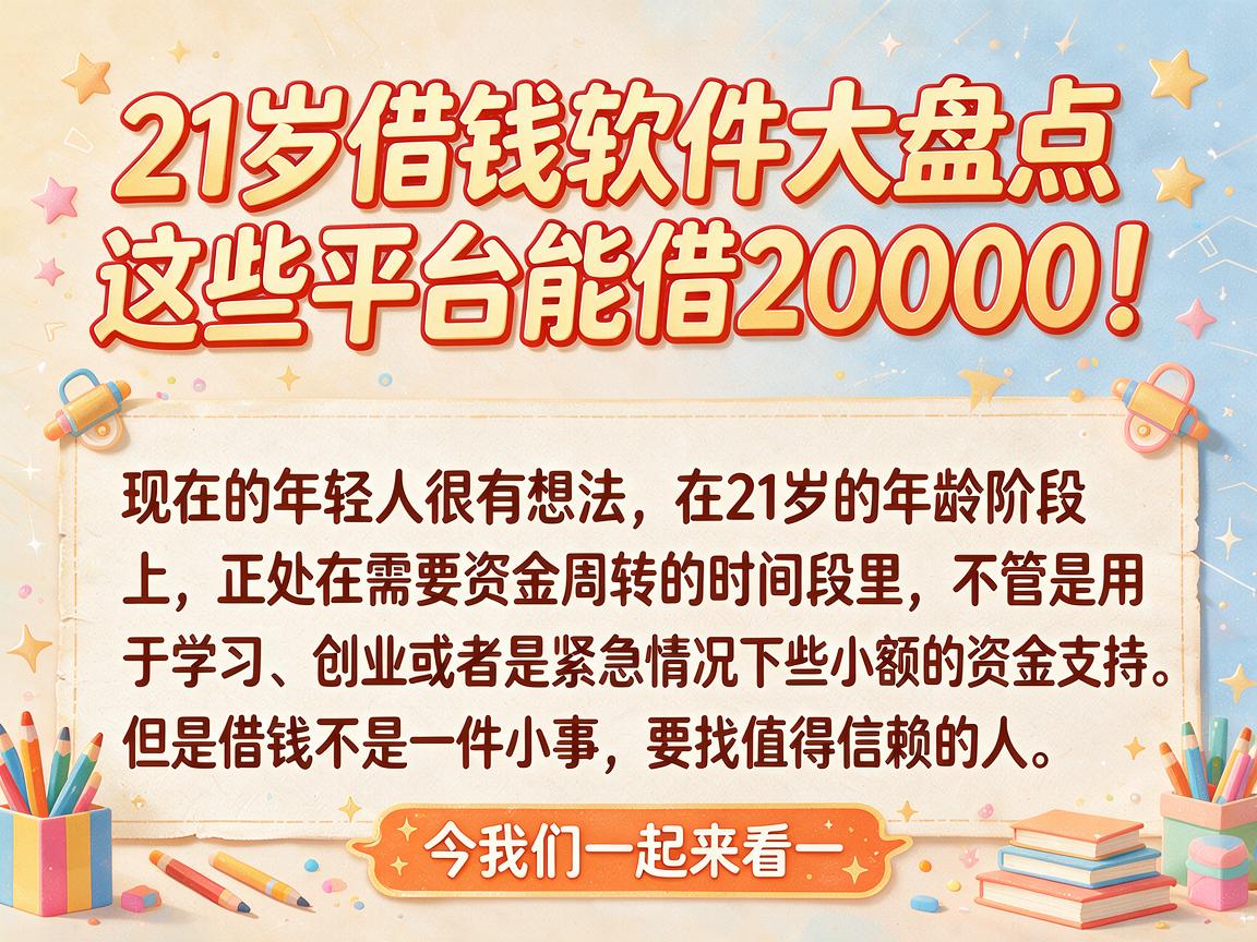 21岁借钱软件大盘点，这些平台能借20000！