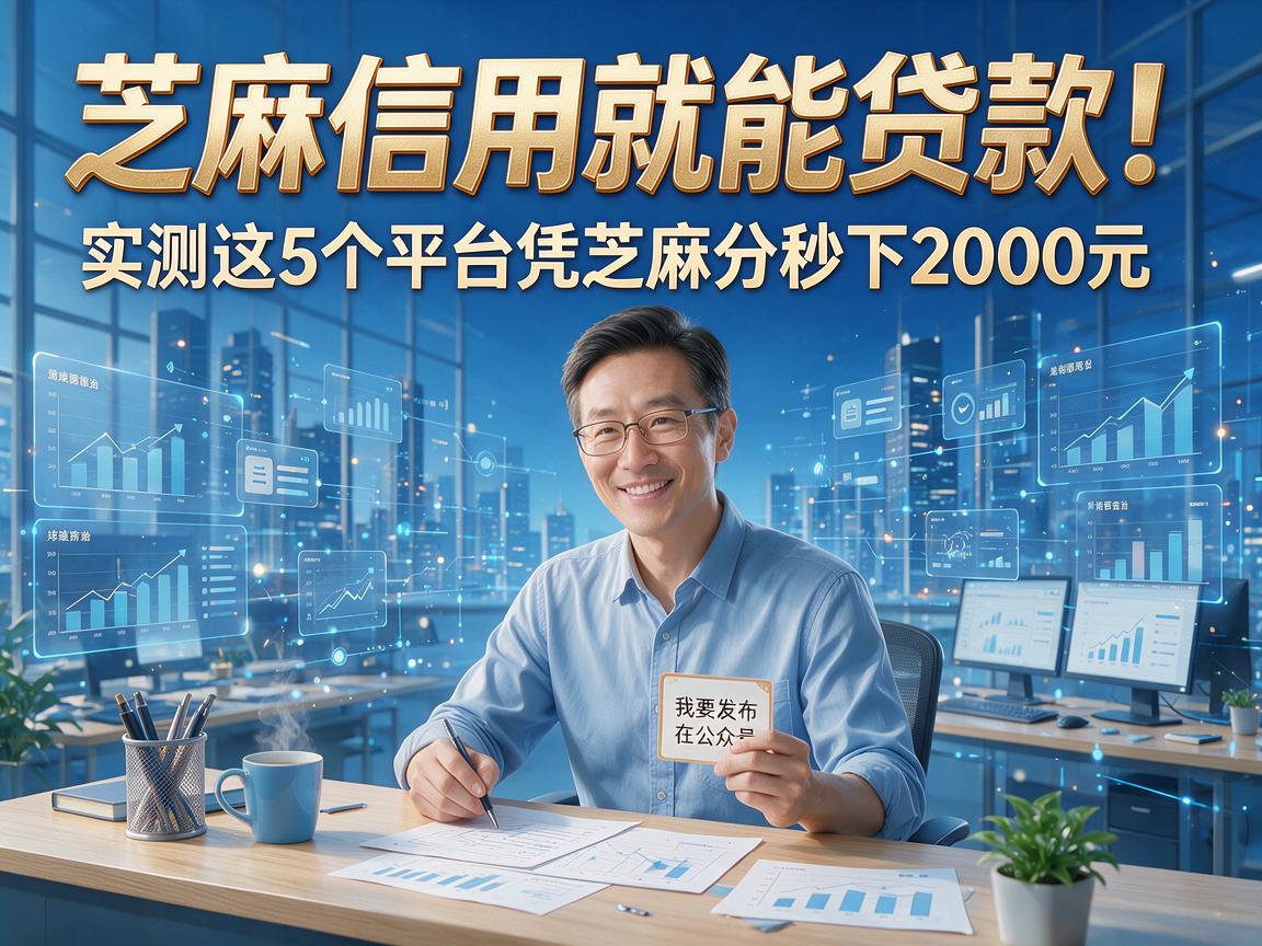 芝麻信用就能贷款！实测这5个平台凭芝麻分秒下2000元