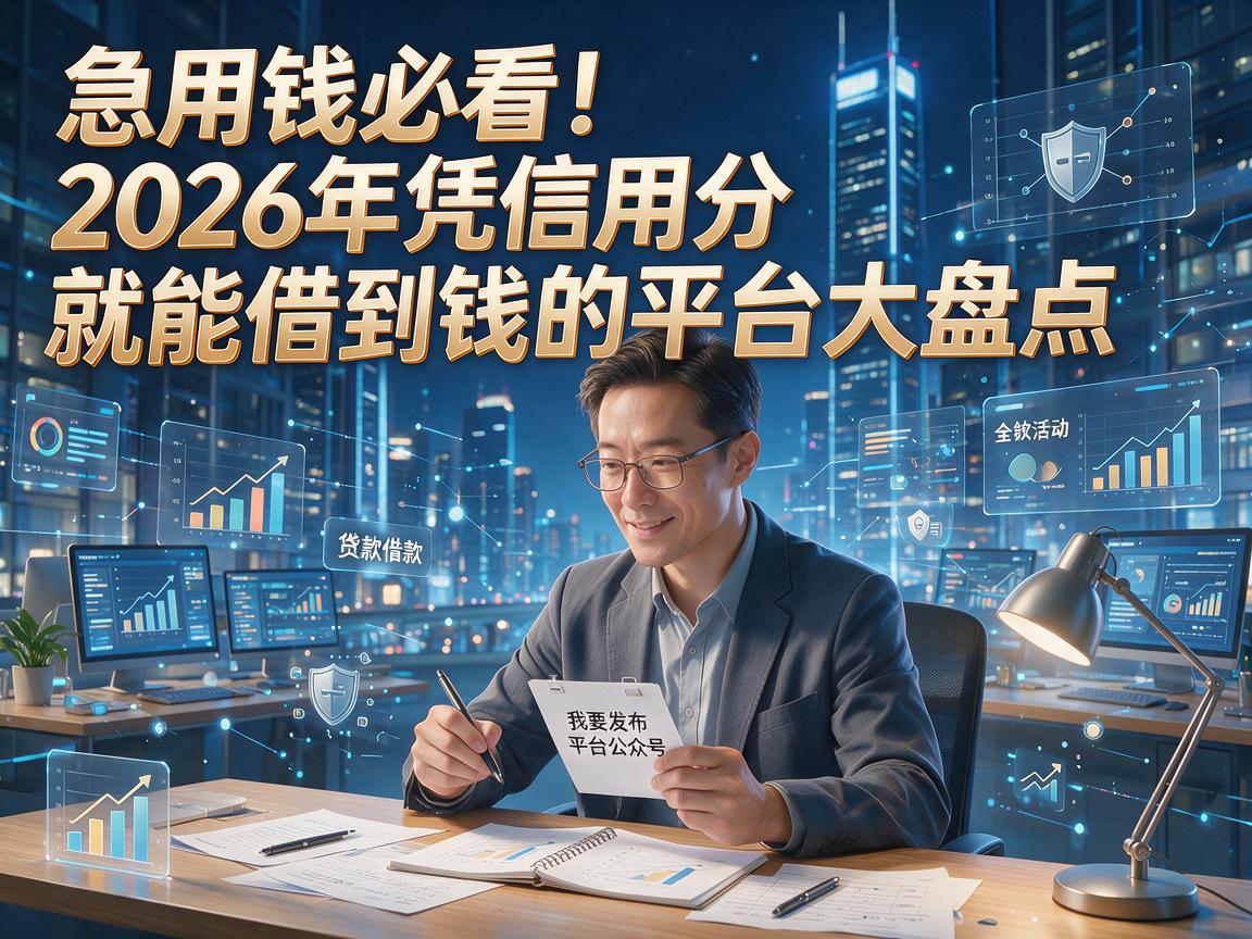 急用钱必看！2026年凭信用分就能借到钱的平台大盘点