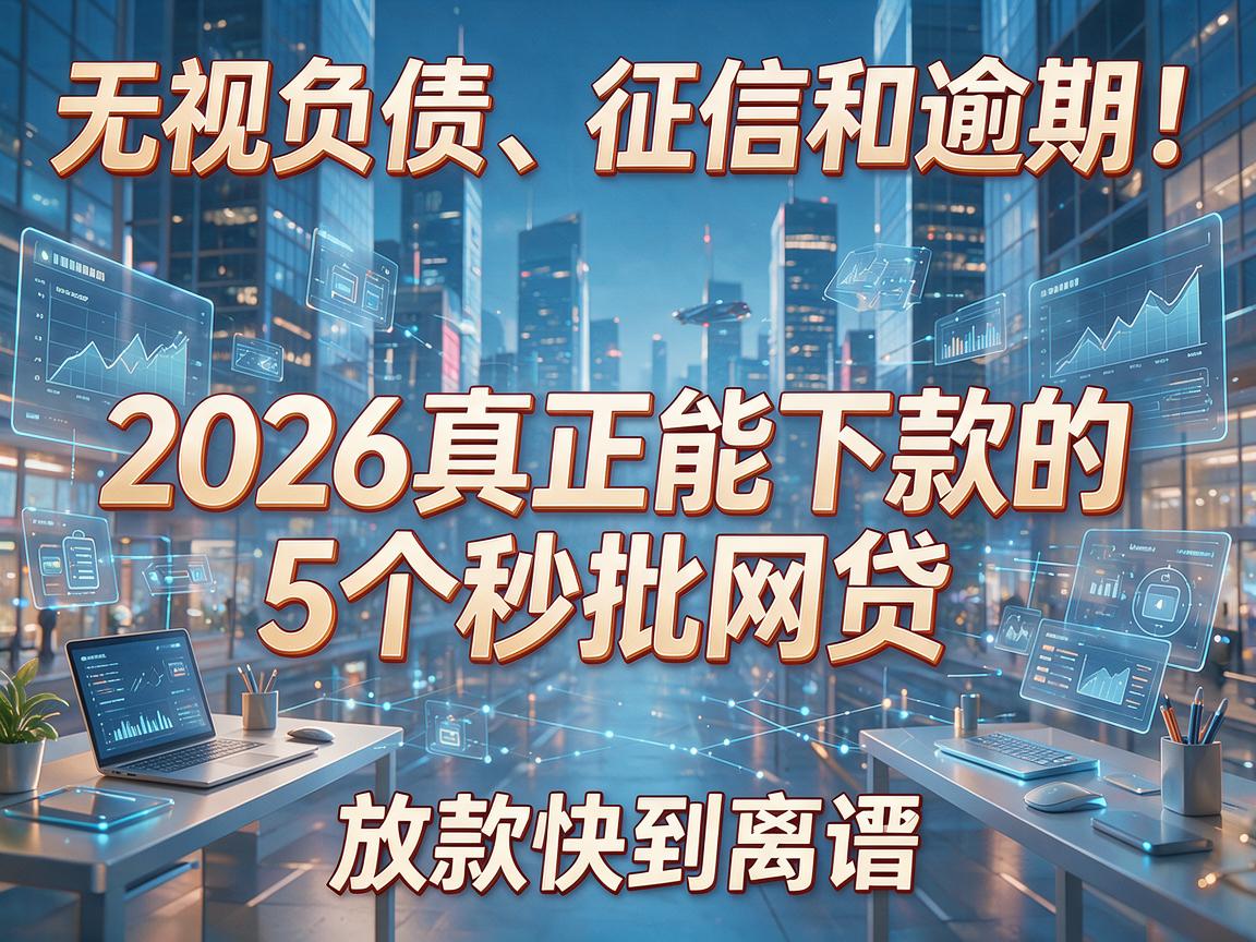 无视负债、征信和逾期！2026真正能下款的5个秒批网贷，放款快到离谱