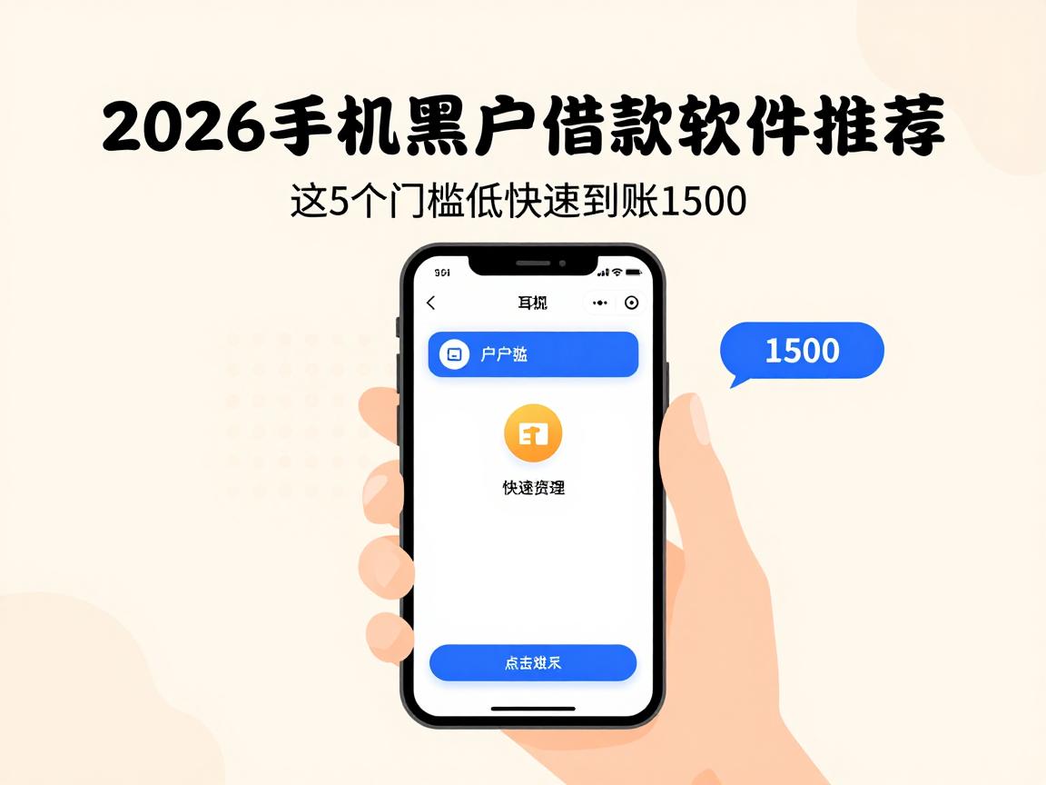 黑户必看！2026手机黑户借款软件推荐，这5个门槛低快速到账1500
