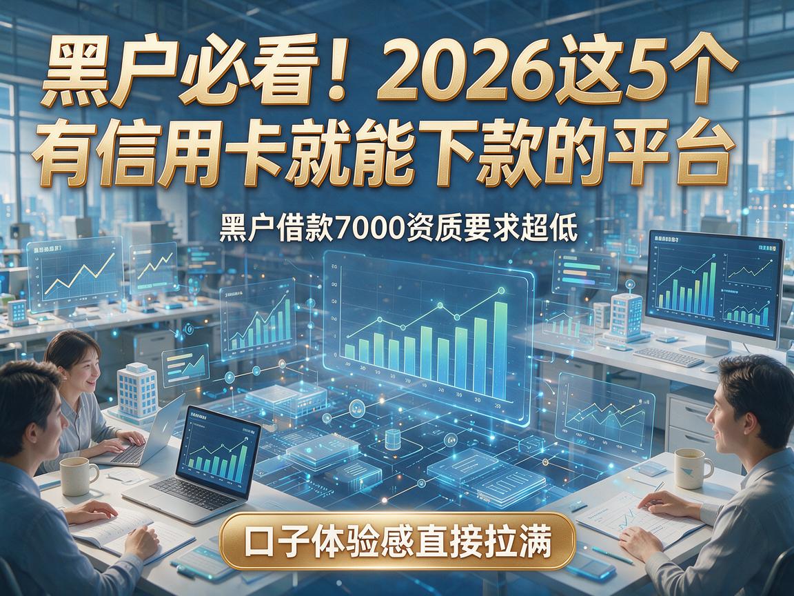 黑户必看！2026这5个有信用卡就能下款的平台，黑户借款7000资质要求超低，口子体验感直接拉满