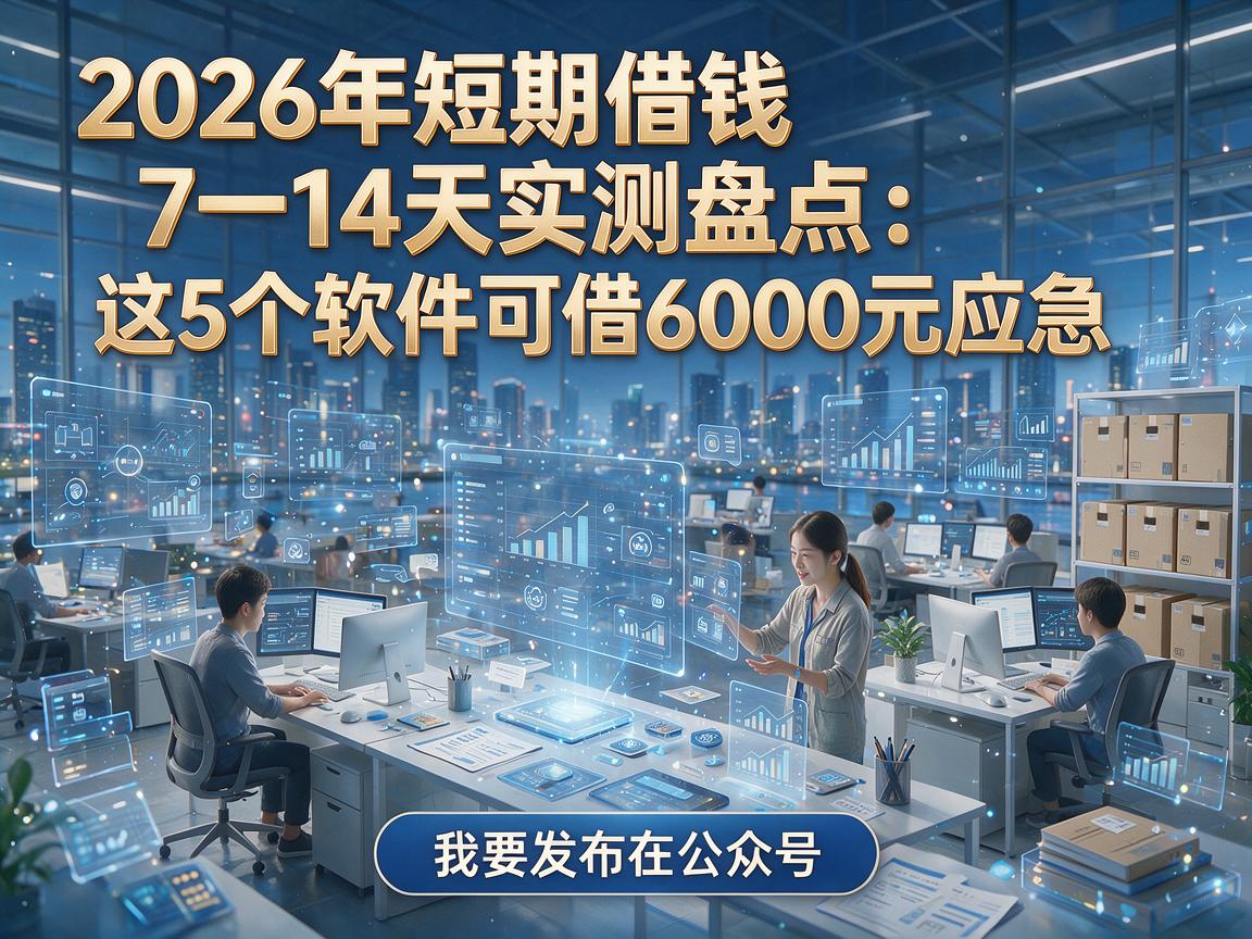 2026年短期借钱7一14天实测盘点：这5个软件可借6000元应急