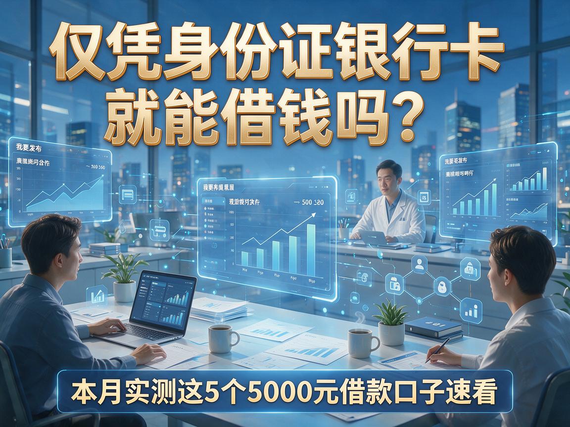 仅凭身份证银行卡就能借钱吗？本月实测这5个5000元借款口子速看
