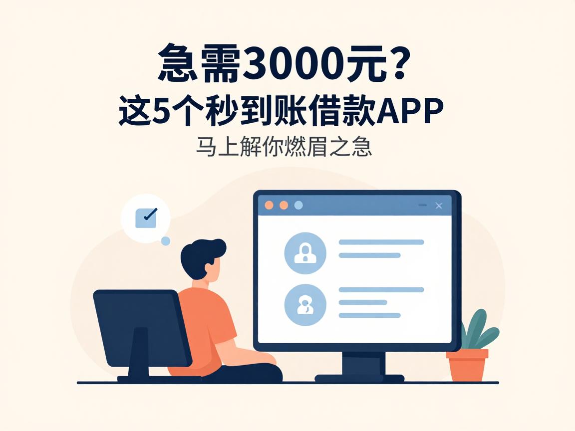 急需3000元?这5个秒到账借款APP马上解你燃眉之急