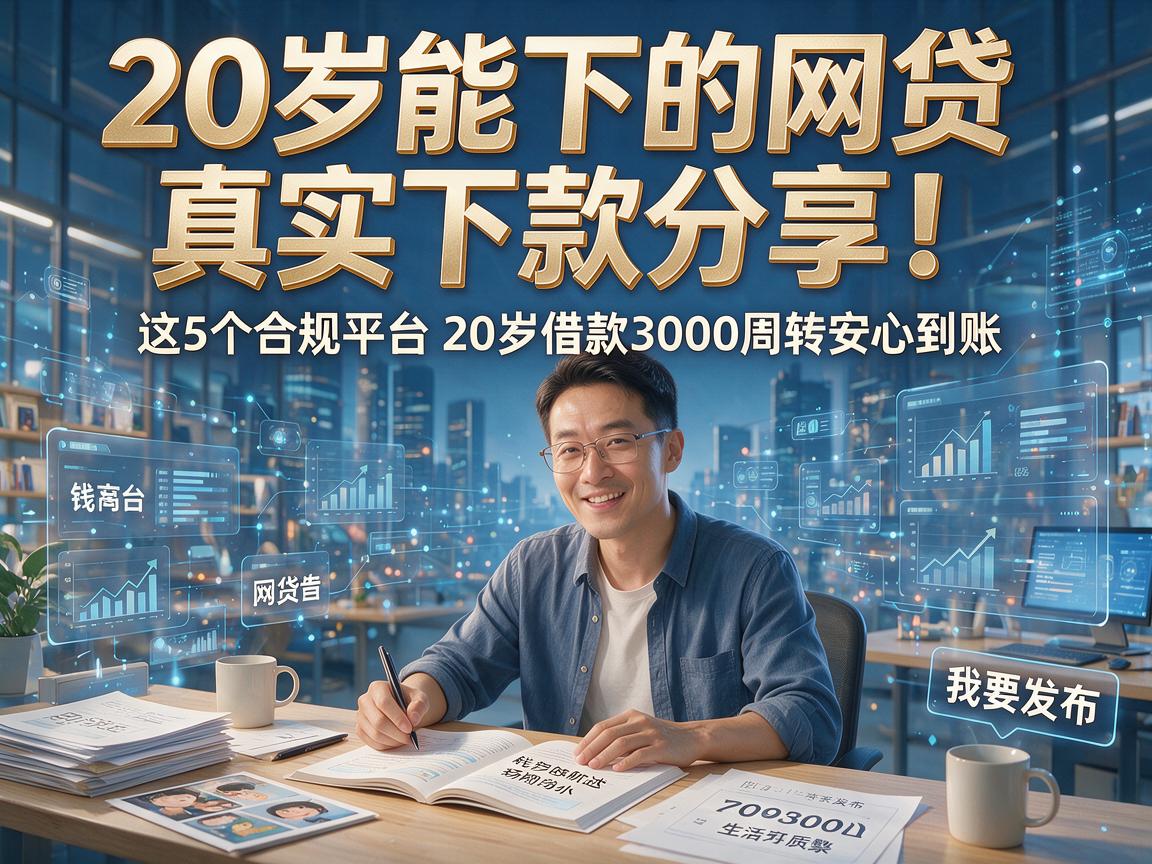 20岁能下的网贷真实下款分享!这5个合规平台20岁借款3000周转安心到账