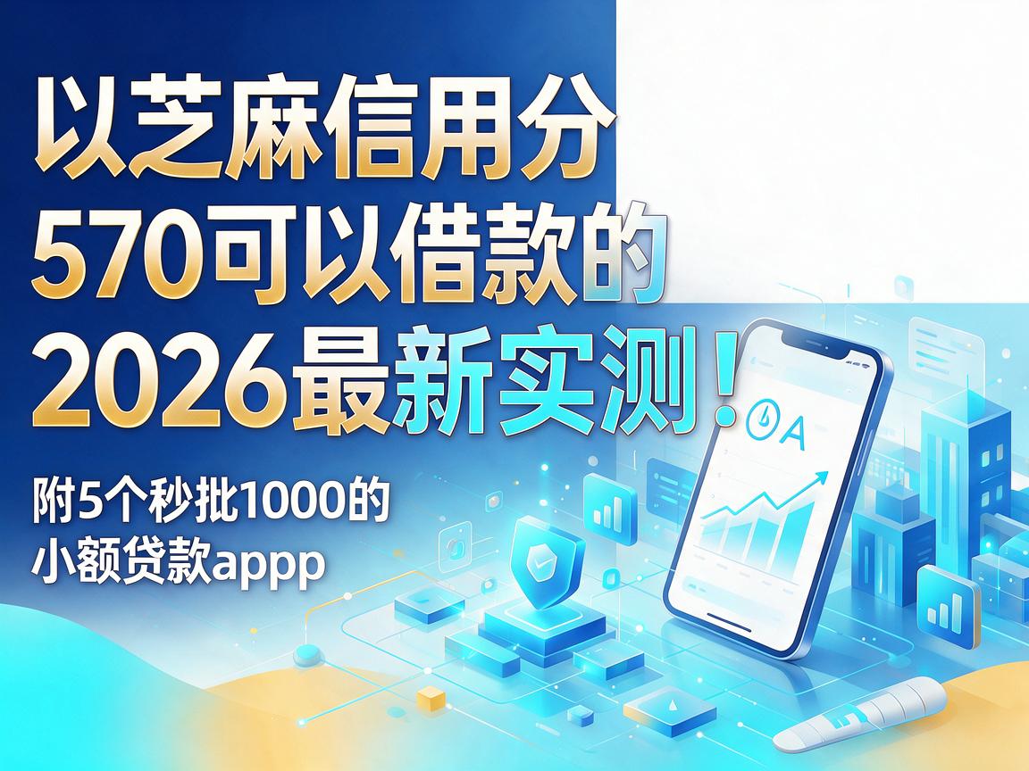芝麻信用分570可以借款的2026最新实测！附5个秒批1000的小额贷款app