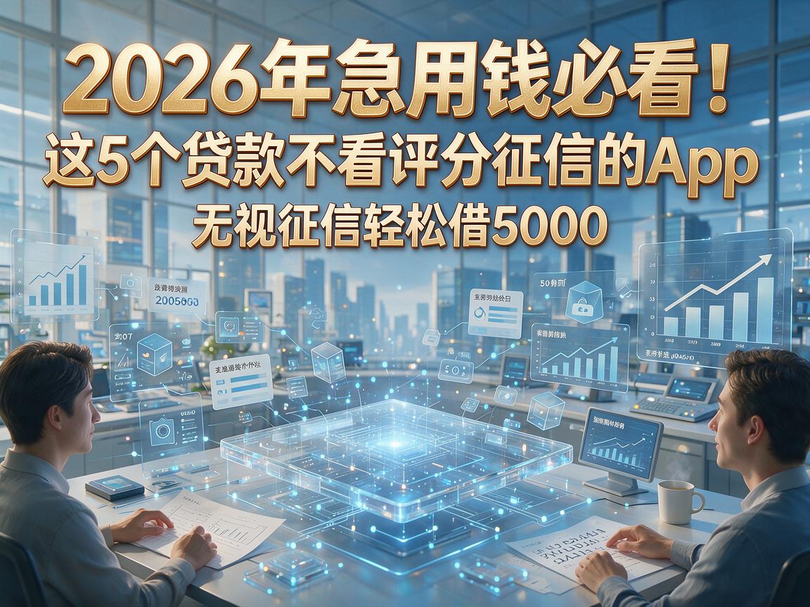 2026年急用钱必看！这5个贷款不看评分征信的App，无视征信轻松借5000