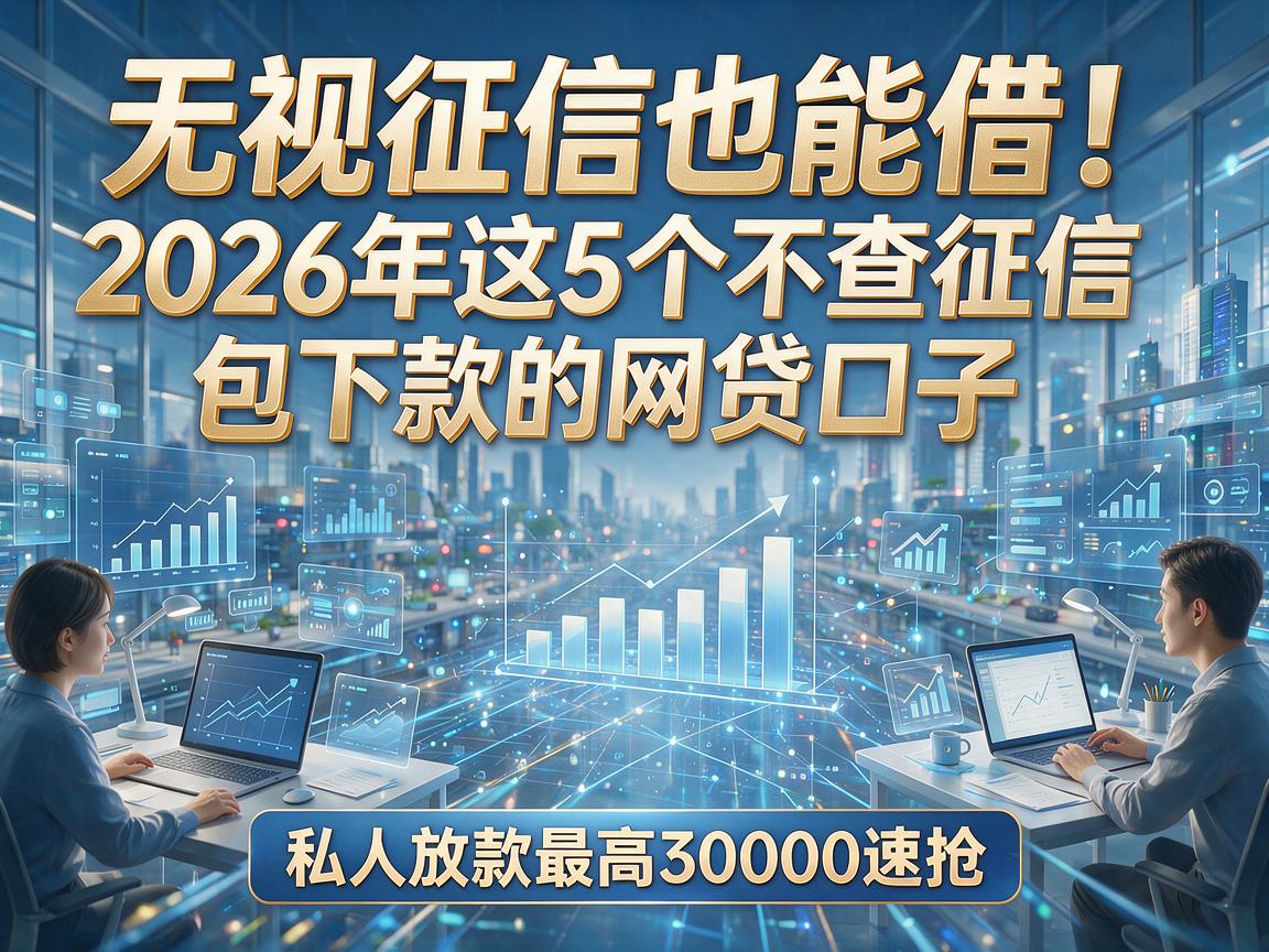无视征信也能借！2026年这5个不查征信包下款的网贷口子，私人放款最高30000速抢