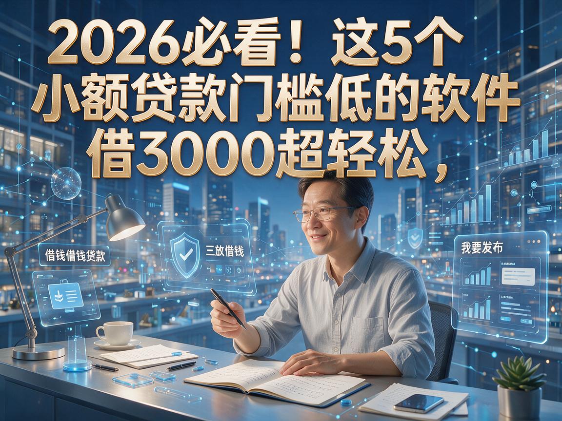 2026必看！这5个小额贷款门槛低的软件，借3000超轻松