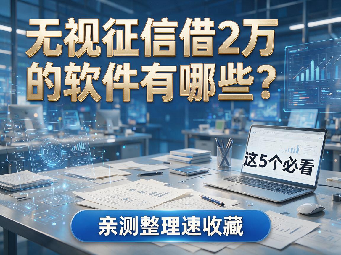 无视征信借2万的软件有哪些？这5个必看，亲测整理速收藏！