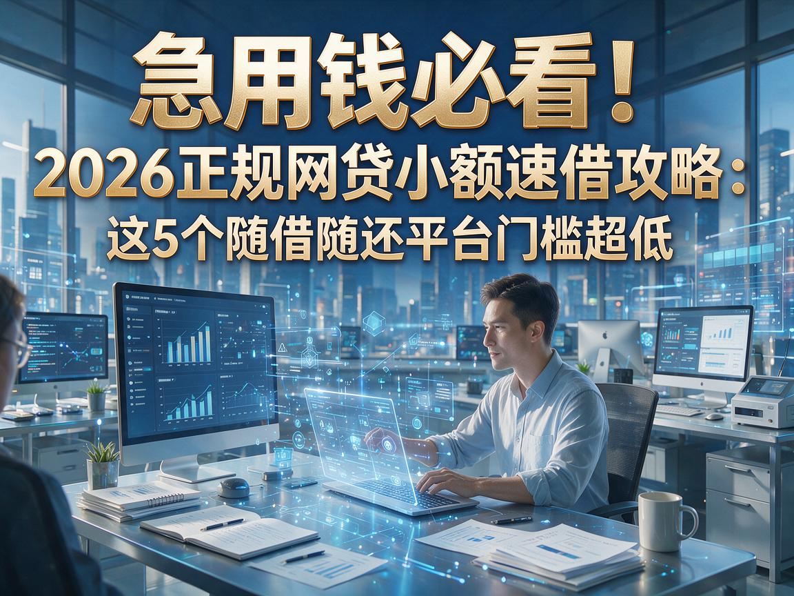 急用钱必看！2026正规网贷小额速借攻略：这5个随借随还平台门槛超低