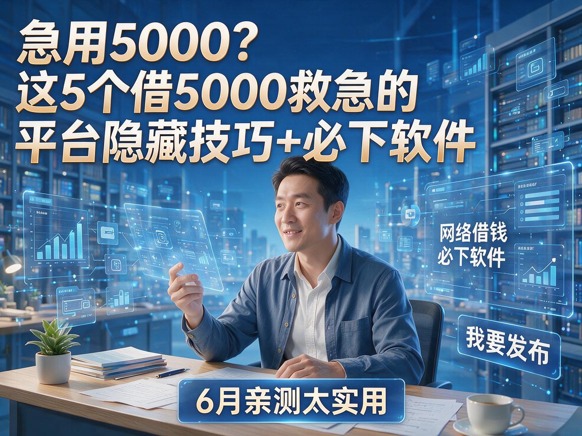 急用5000？这5个借5000救急的平台隐藏技巧+必下软件，6月亲测太实用！
