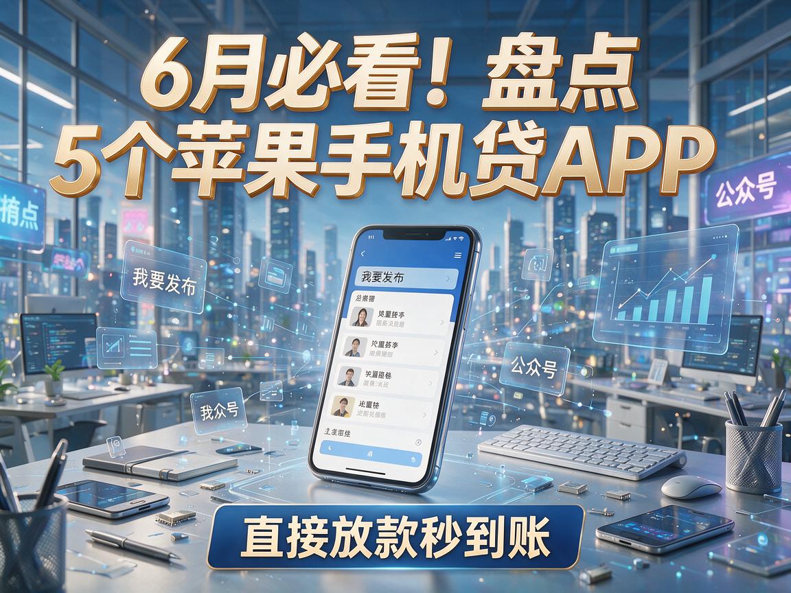6月必看!盘点5个苹果手机贷APP,直接放款秒到账
