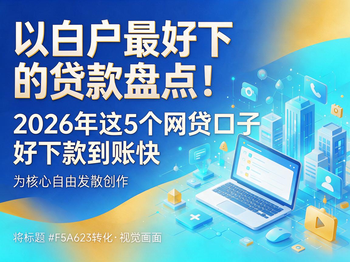白户最好下的贷款盘点！2026年这5个网贷口子好下款到账快