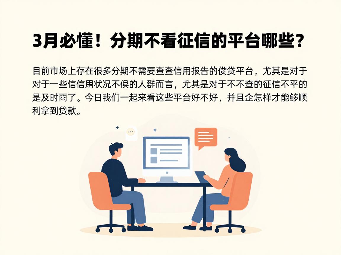 3月必懂！分期不看征信的平台有哪些？今日盘点5个对征信要求不高的借款口子