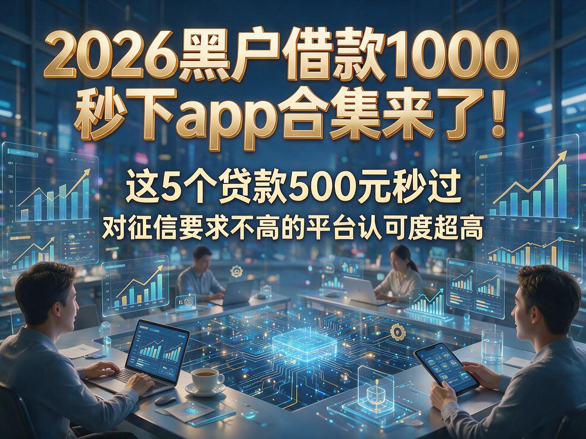 2026黑户借款1000秒下app合集来了！这5个贷款500元秒过、对征信要求不高的平台认可度超高