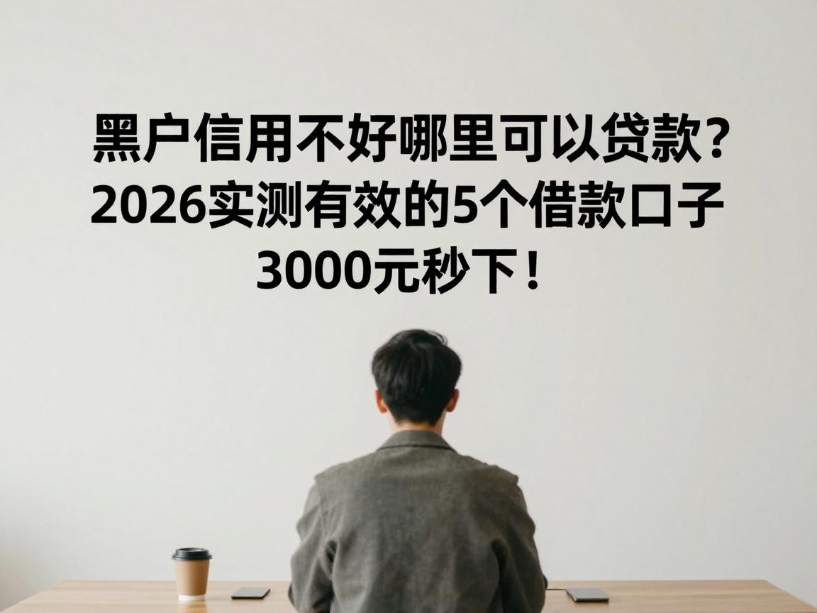 黑户信用不好哪里可以贷款?2026实测有效的5个借款口子,3000元秒下!