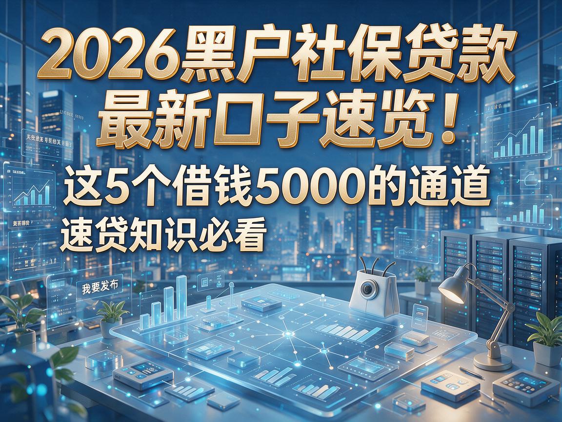 2026黑户社保贷款最新口子速览！这5个借钱5000的通道，速贷知识必看