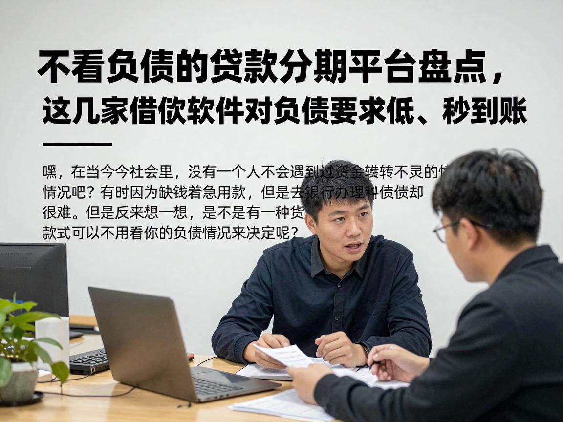 不看负债的贷款分期平台盘点，这几家借款软件对负债要求低、秒到账