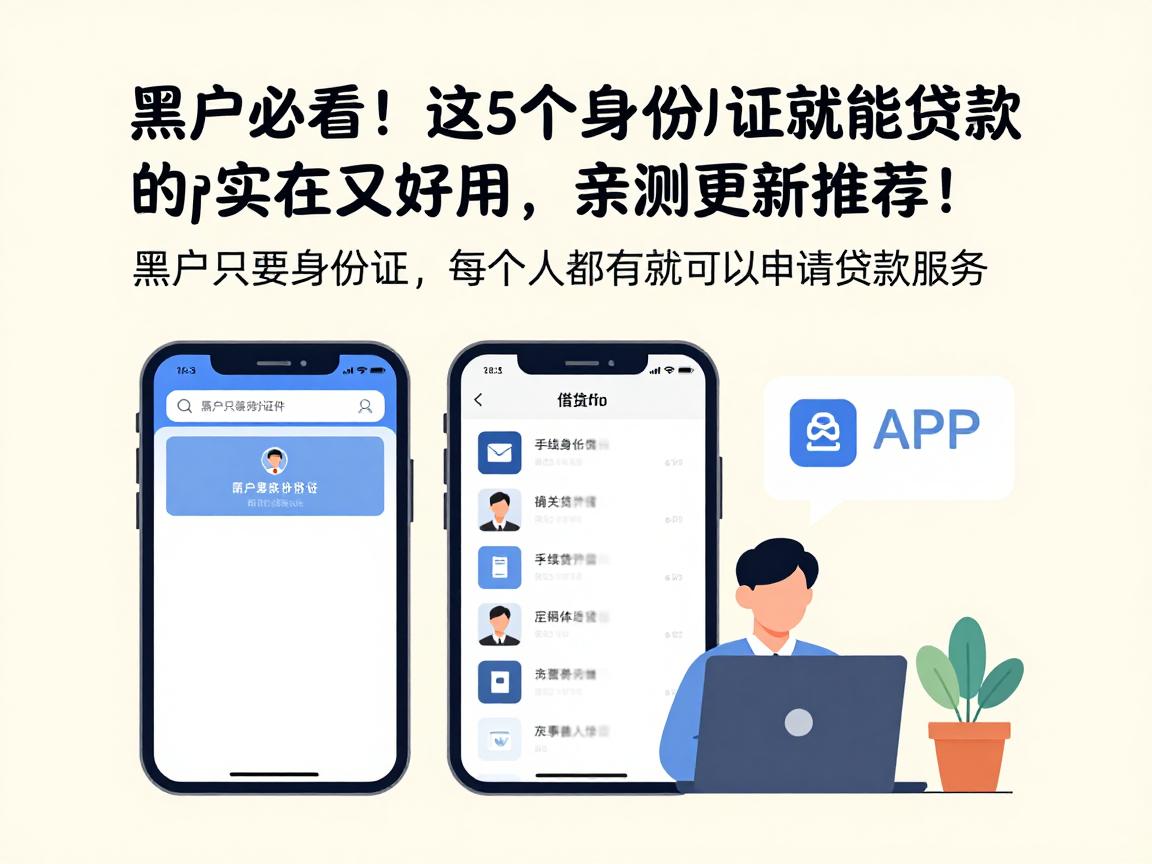 黑户必看！这5个只需身份证就能贷款的App实在又好用，亲测更新推荐！