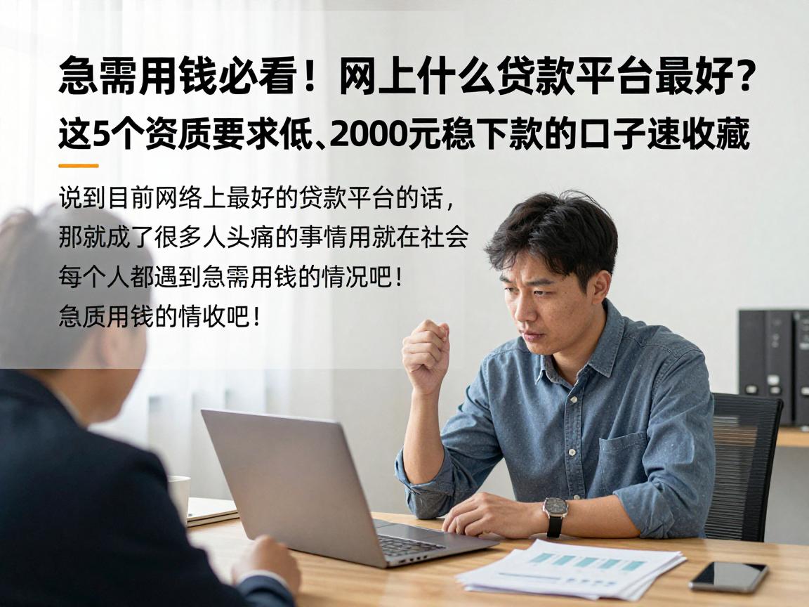 急需用钱必看！网上什么贷款平台最好？这5个资质要求低、2000元稳下款的口子速收藏