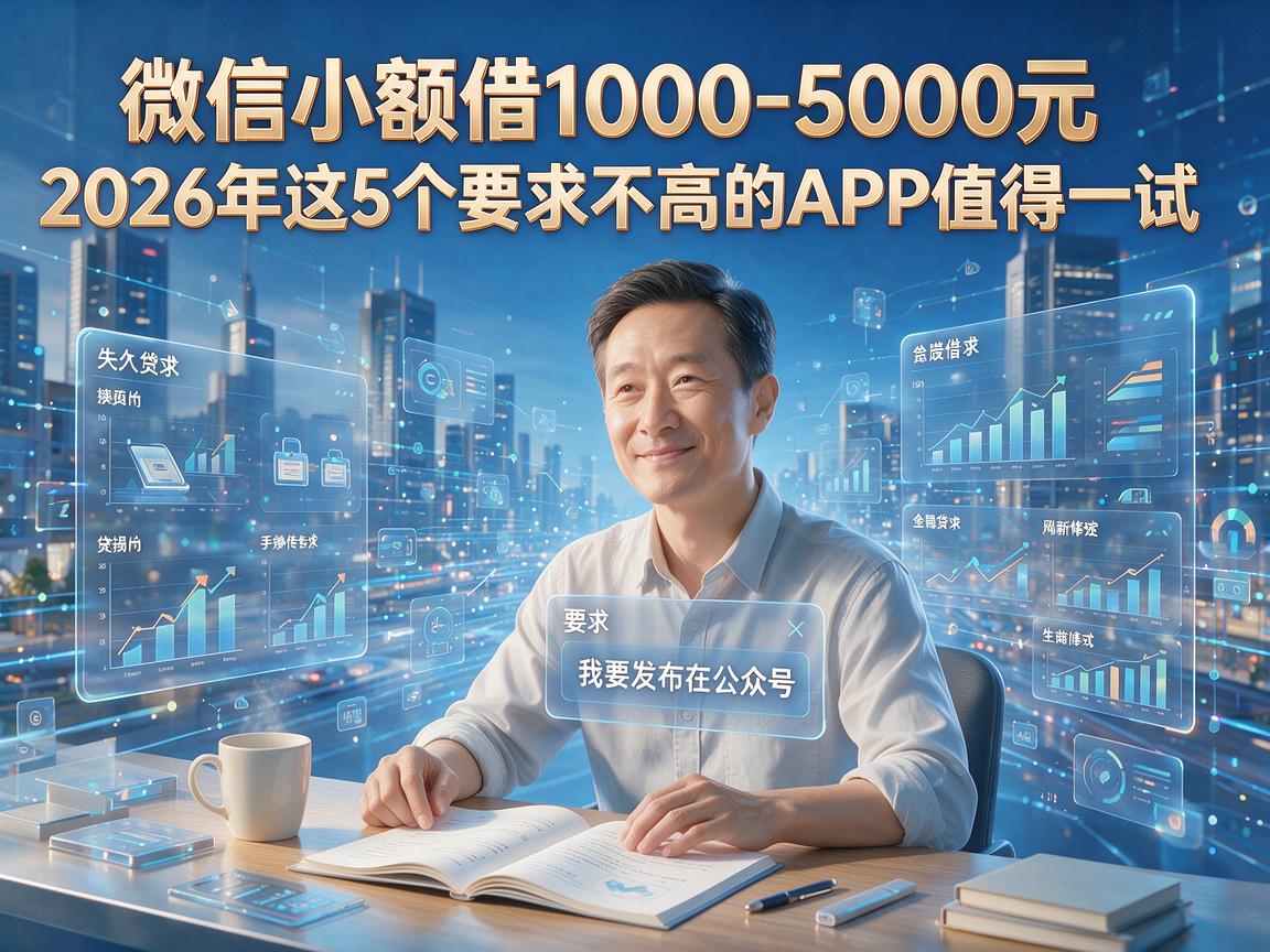 微信小额借1000-5000元2026年这5个要求不高的APP值得一试