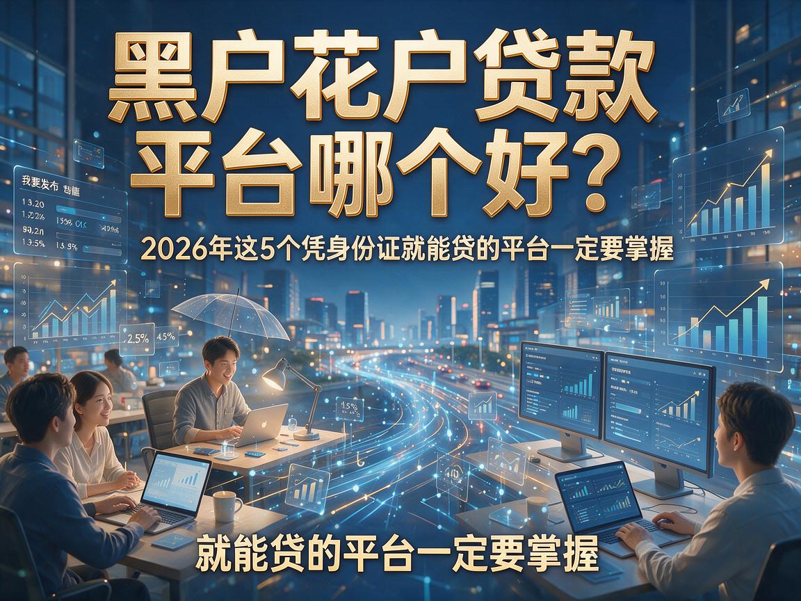 黑户花户贷款平台哪个好？2026年这5个凭身份证就能贷的平台一定要掌握