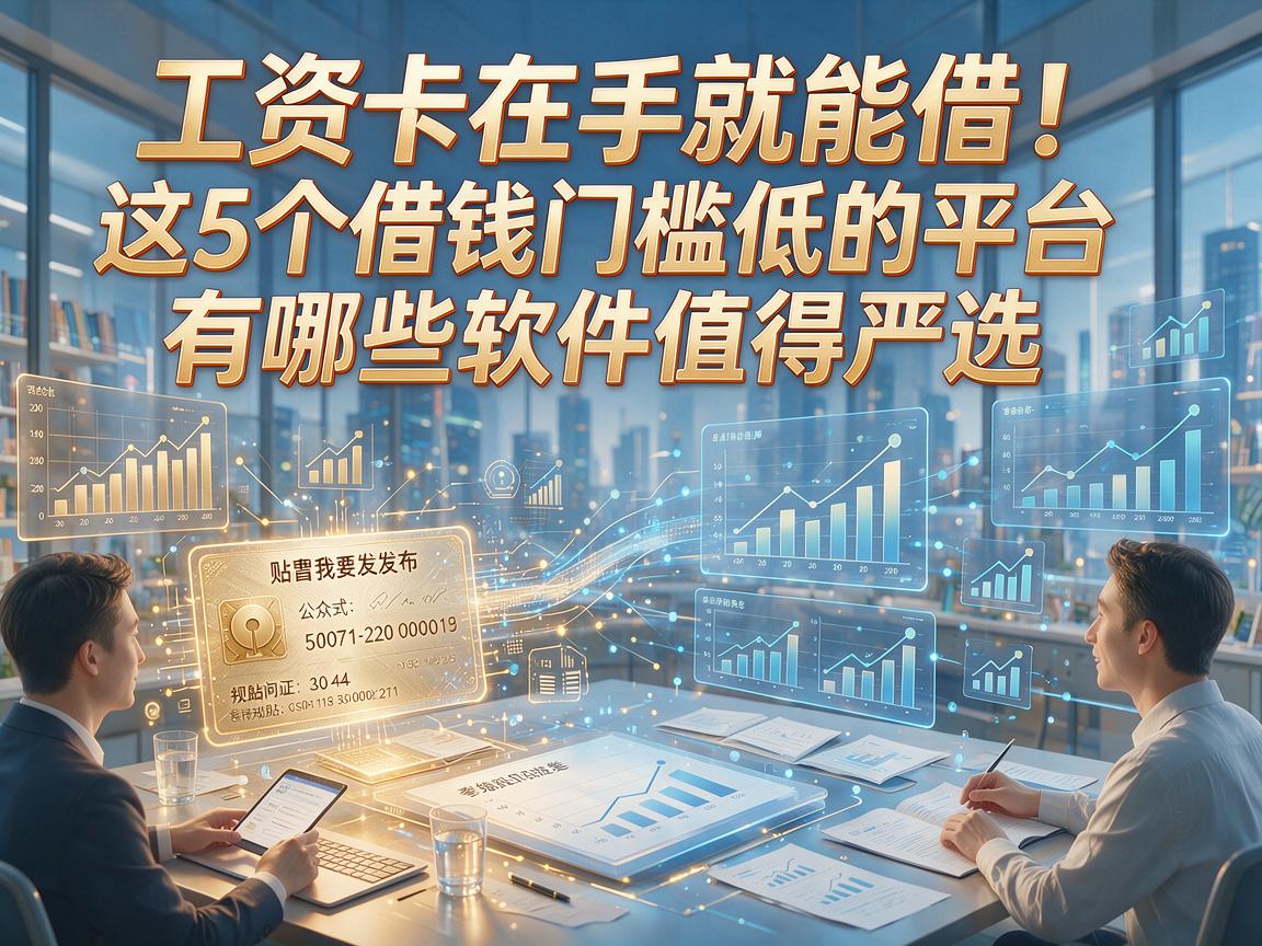 工资卡在手就能借!这5个借钱门槛低的平台有哪些软件值得严选