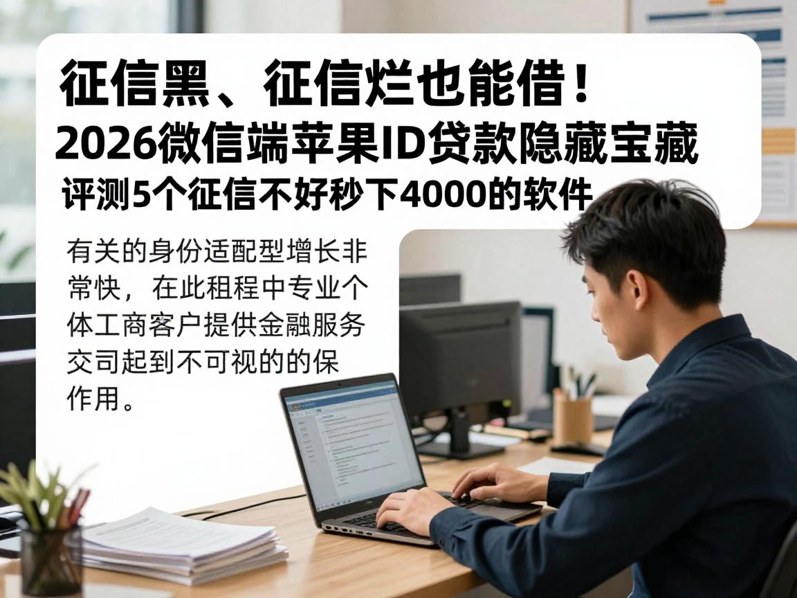 征信黑、征信烂也能借！2026微信端苹果ID贷款隐藏宝藏，评测5个征信不好秒下4000的借钱软件