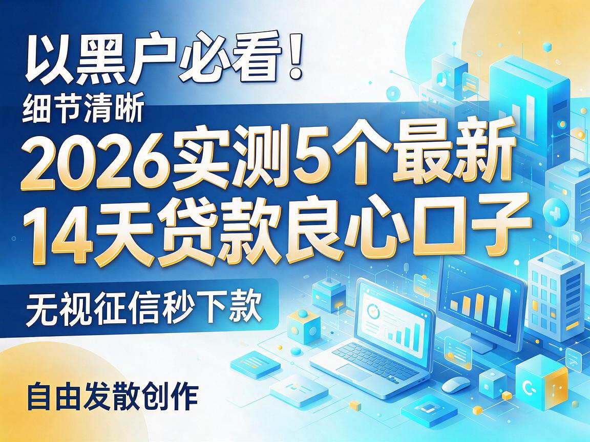 黑户必看！2026实测5个最新14天贷款良心口子，无视征信秒下款