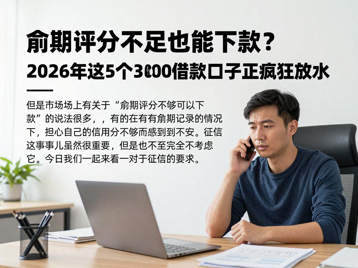逾期评分不足也能下款？2026年这5个3000借款口子正疯狂放水