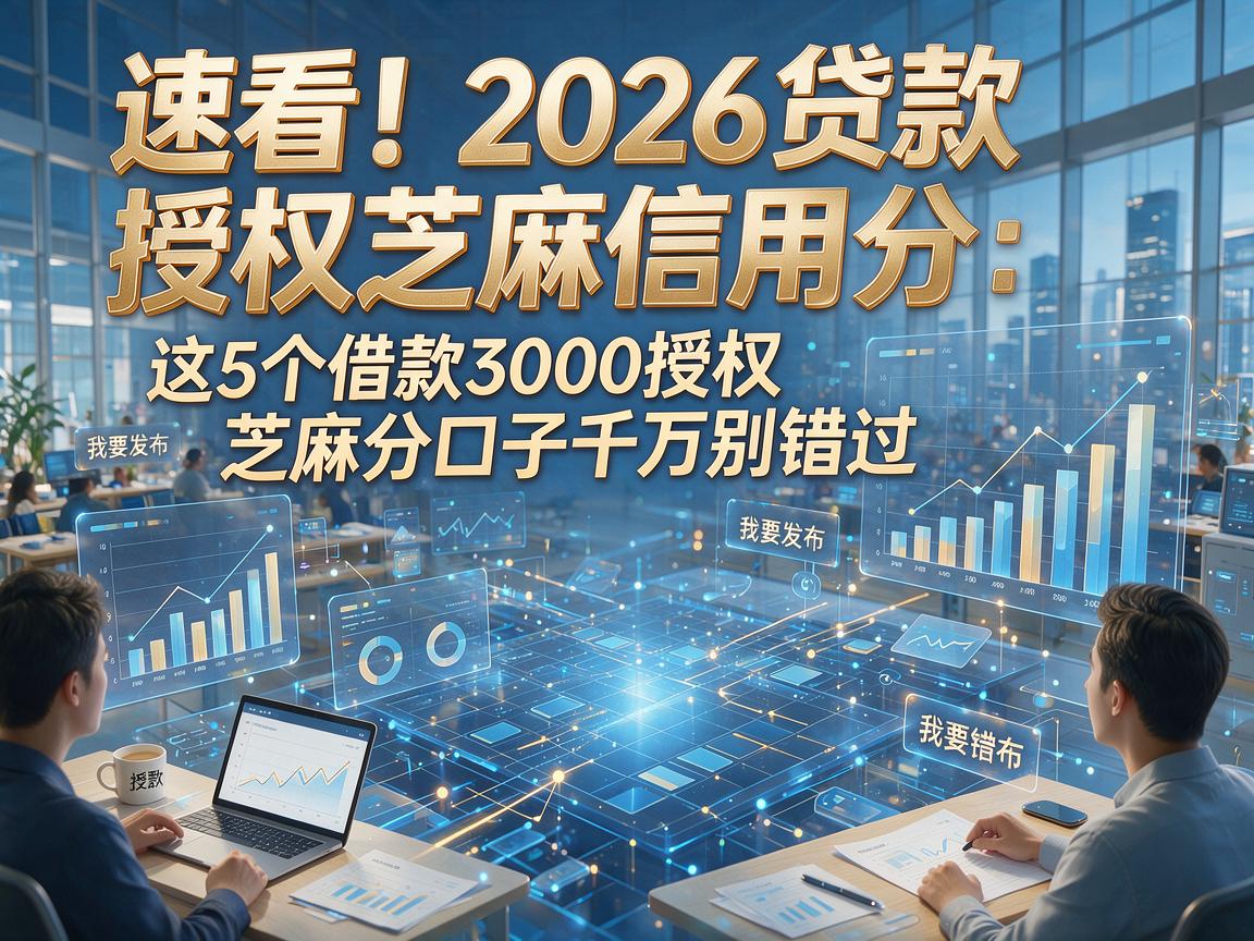 速看！2026贷款授权芝麻信用分，这5个借款3000授权芝麻分口子千万别错过！